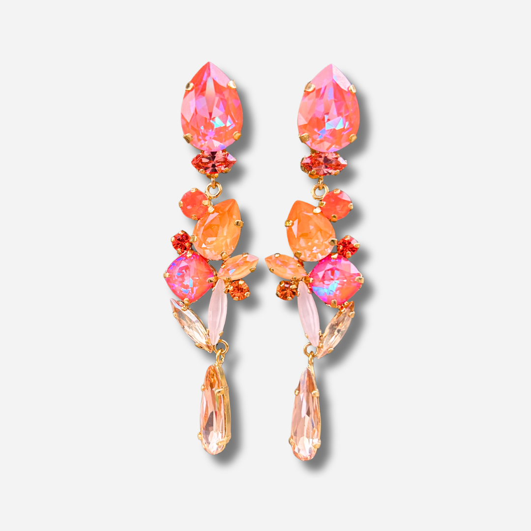 Boucles Lyssia Mango Crézus boucles d’oreilles orange rose