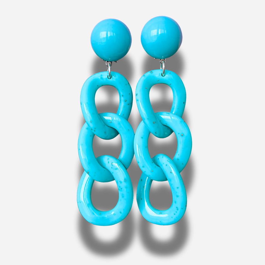 Boucles Maillons Turquoise Francine Bramli Paris
