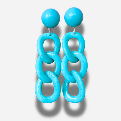 Boucles Maillons Turquoise Francine Bramli Paris
