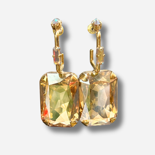 Boucles Meria Nude Crézus boucles d’oreilles cristal champagne