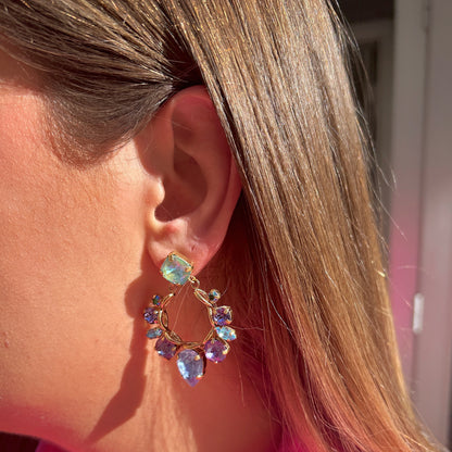 Boucles Naelia Lavande portées Crézus