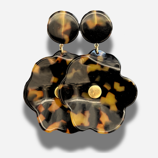 Boucles Narcisse écaille de Tokyo Francine Bramli Paris chez Divinity Sète
