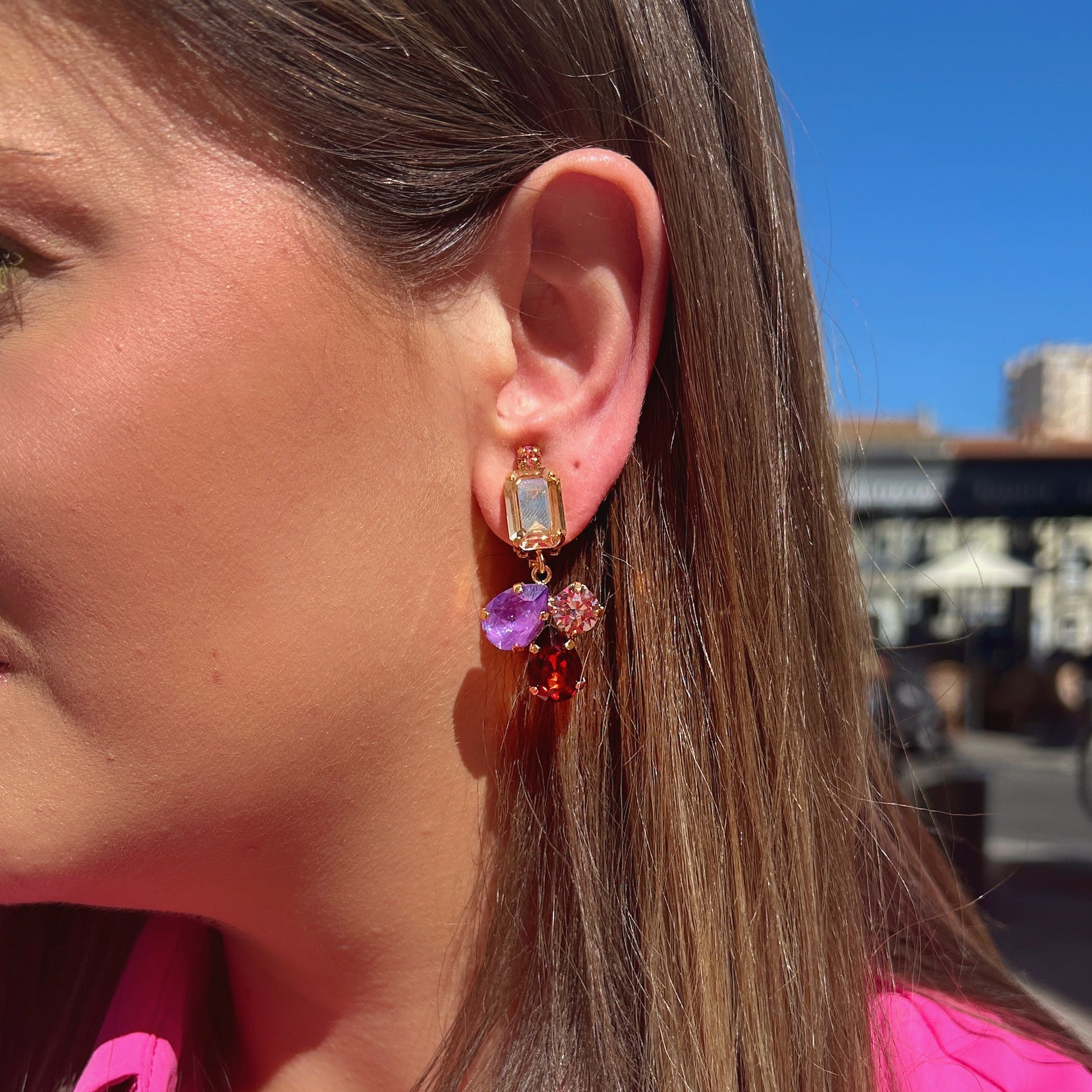 Boucles Noelia Lila portées Crézus