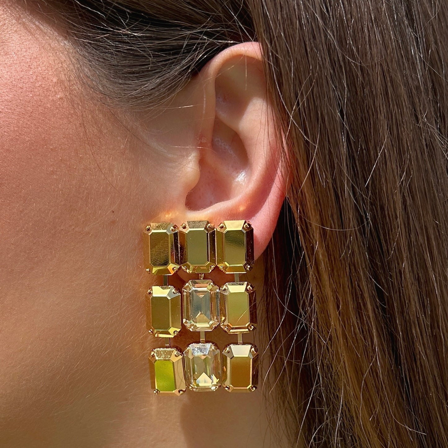 boucles d'oreille clip pyrite crezus divinity sete