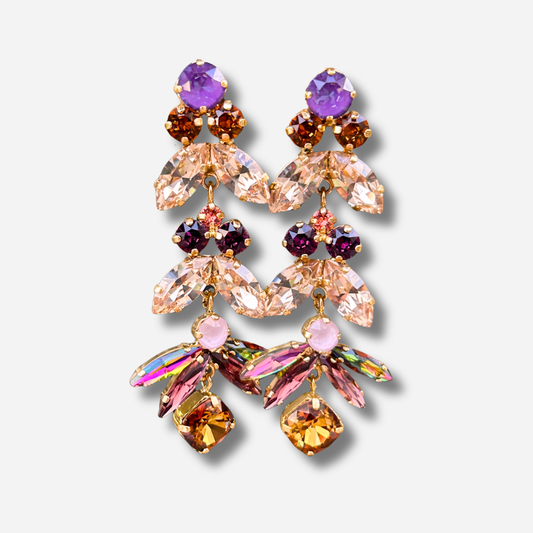 Boucles Ophea Lila Crézus boucles d’oreilles violettes multicolores
