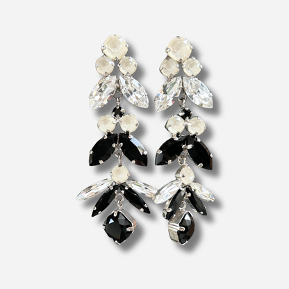 Boucles Ophea Silver Black Crézus boucles d’oreilles noir et argent