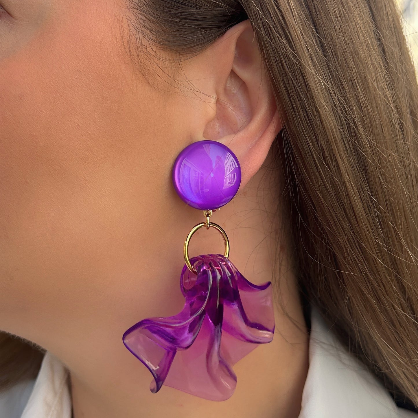 Boucles d’oreilles Amelia Violet Francine Bramli Paris
