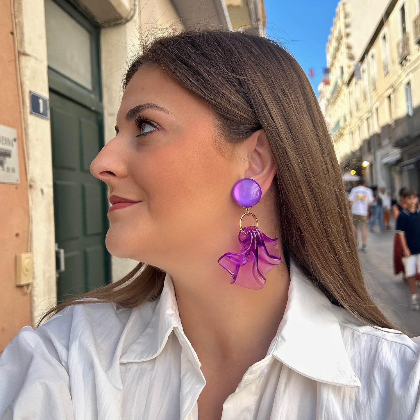 Boucles d’oreilles Amelia Violet Francine Bramli Paris
