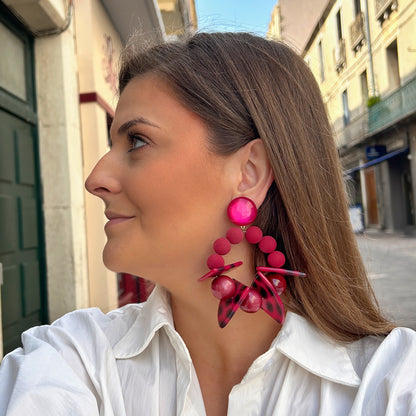 Boucles d’oreilles Bastille XL Bordeaux Francine Bramli Paris
