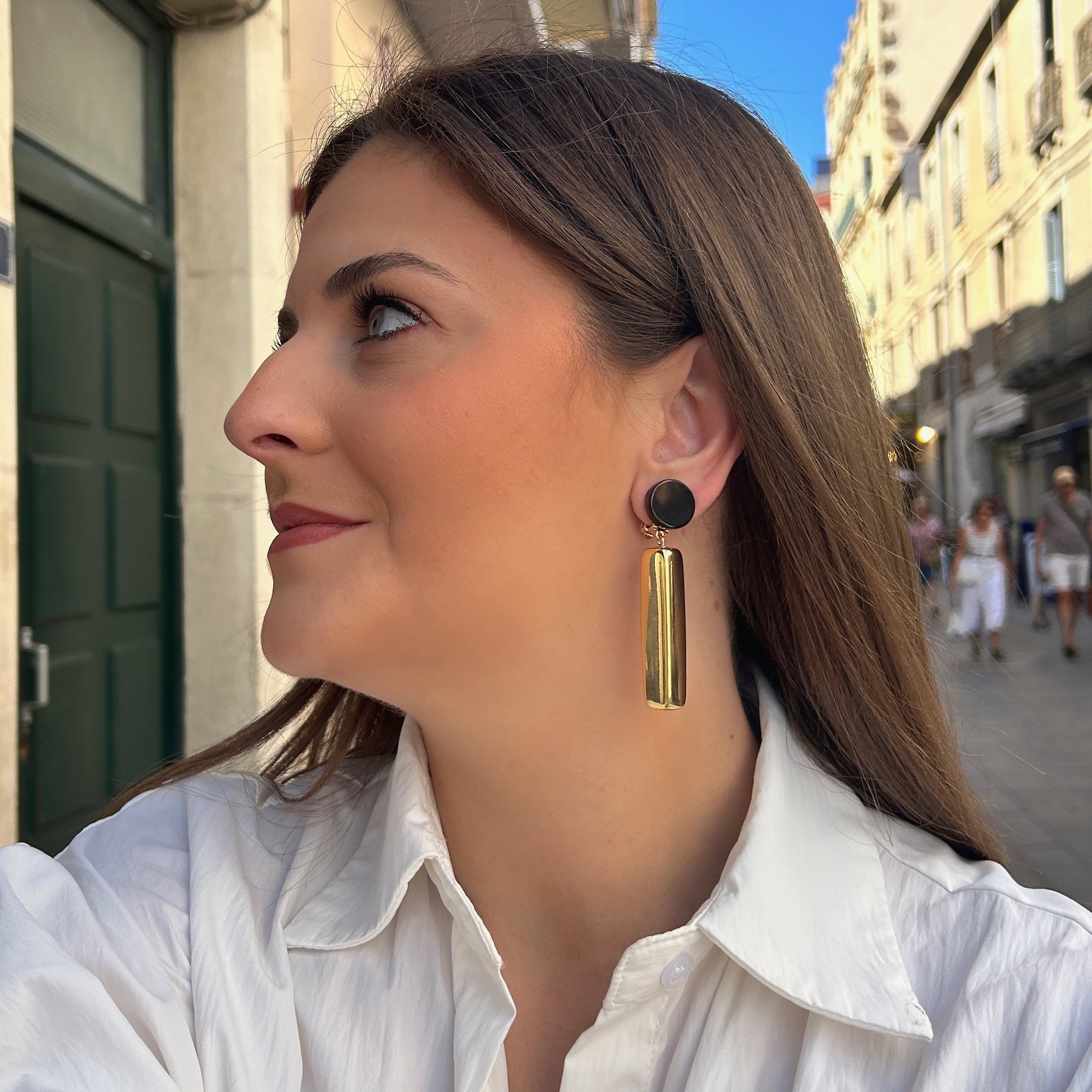 Boucles d’oreilles Bâton Gold Francine Bramli Paris
