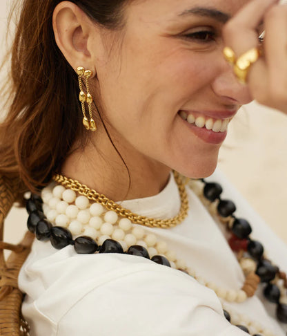 Boucles d’oreilles Brooke ZAG en acier inoxydable doré