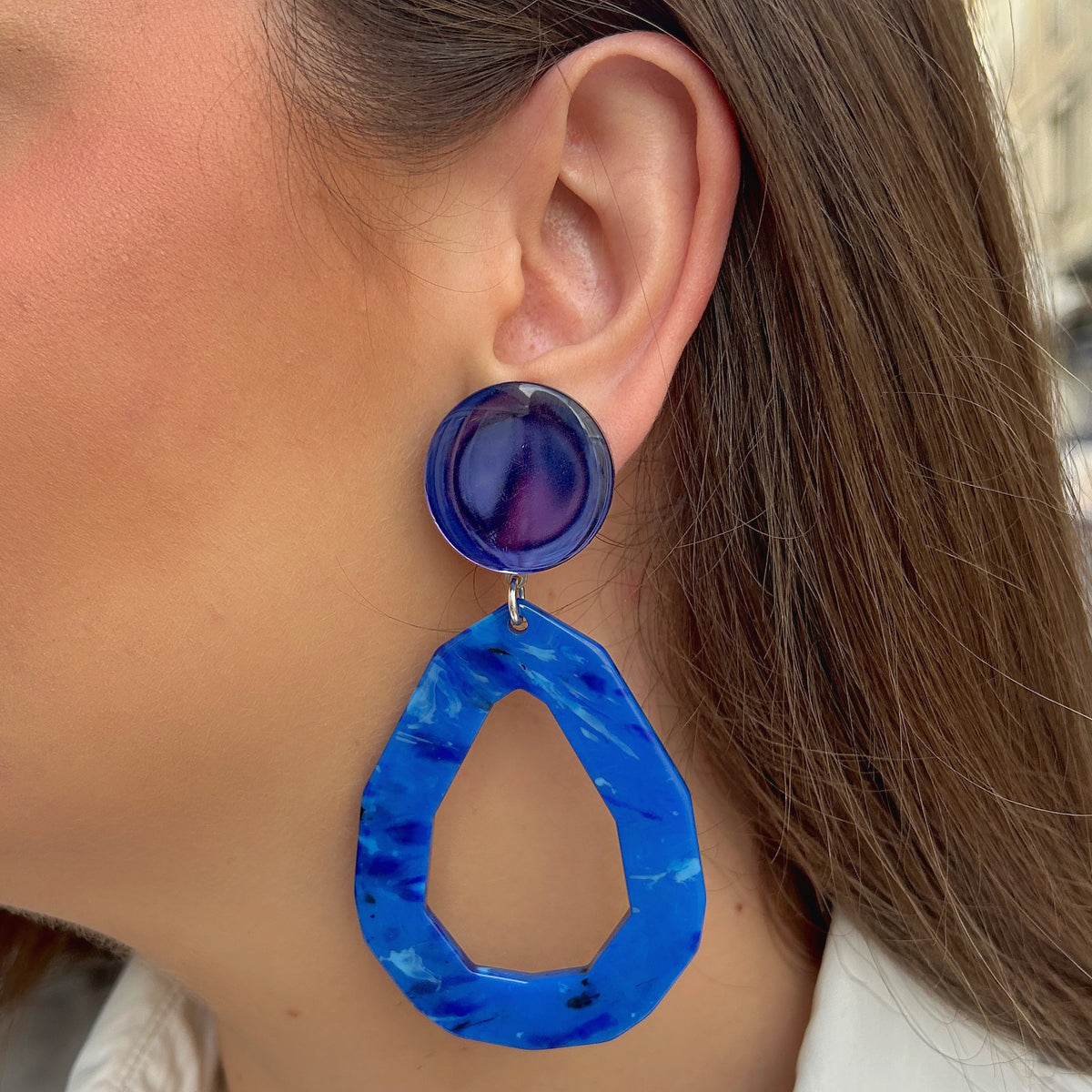 BOUCLES D'OREILLES - CASTANEA BLEU