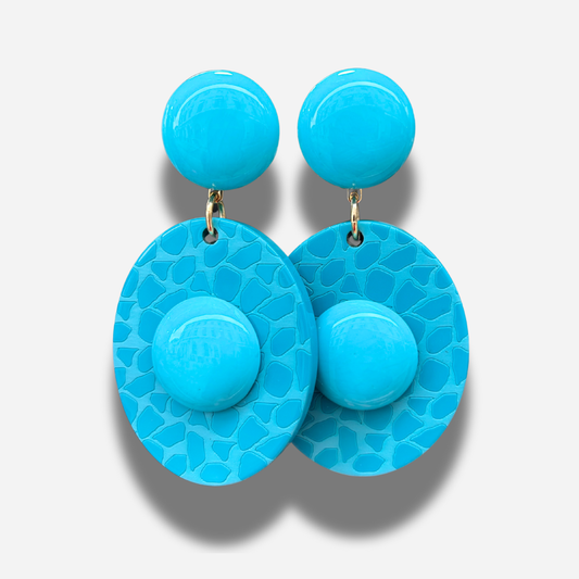 Boucles Girafe Turquoise Francine Bramli Paris à clip