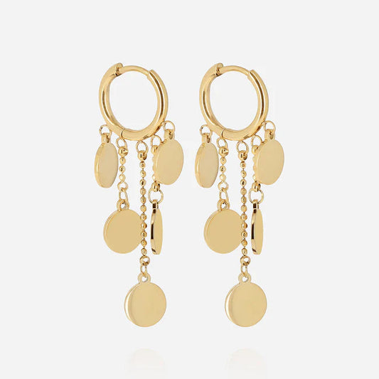 Boucles d’oreilles Corato ZAG en acier inoxydable doré avec pampilles rondes mobiles