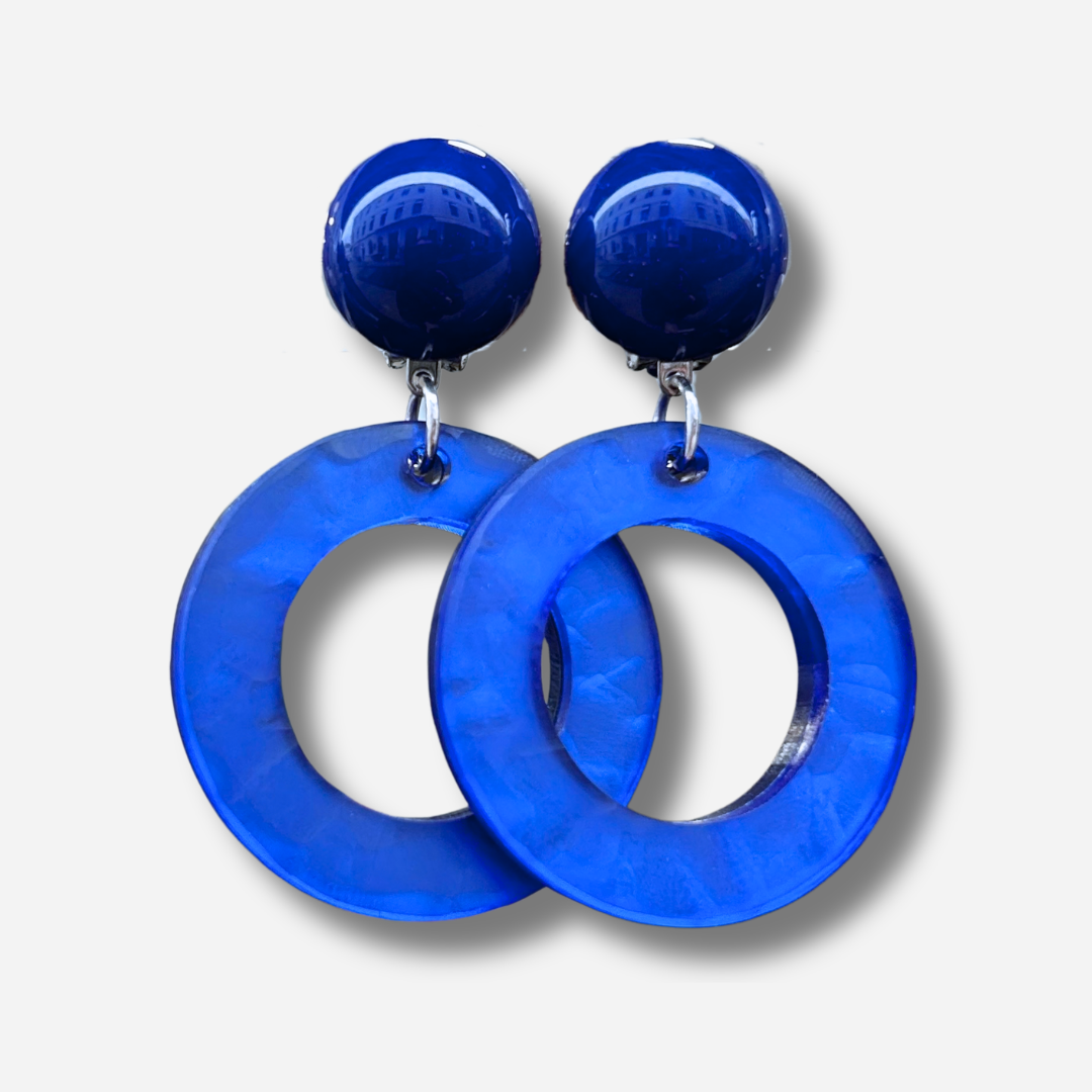 Boucles d’oreilles Cybille Givré Bleu XS Francine Bramli Paris – Divinity Sète