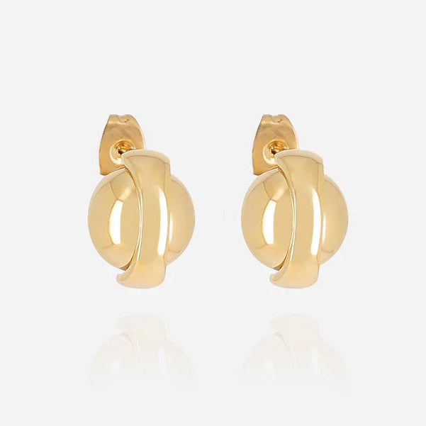 Boucles d’oreilles Cyria ZAG en acier inoxydable doré