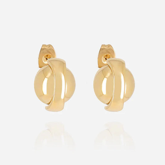 Boucles d’oreilles Cyria ZAG en acier inoxydable doré
