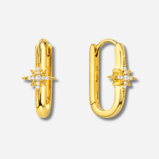 Boucles d’oreilles Diwali Jazzy Mya Bay créoles dorées serties de strass