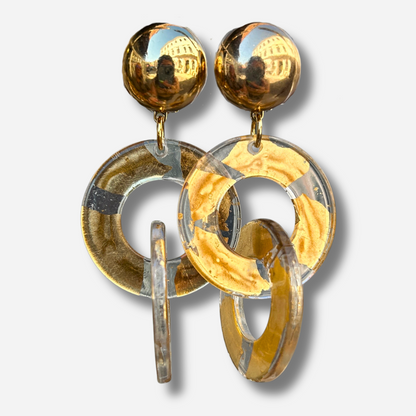 Boucles d’oreilles Double Messe Gold Francine Bramli Paris
