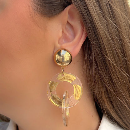 Boucles d’oreilles Double Messe Gold Francine Bramli Paris

