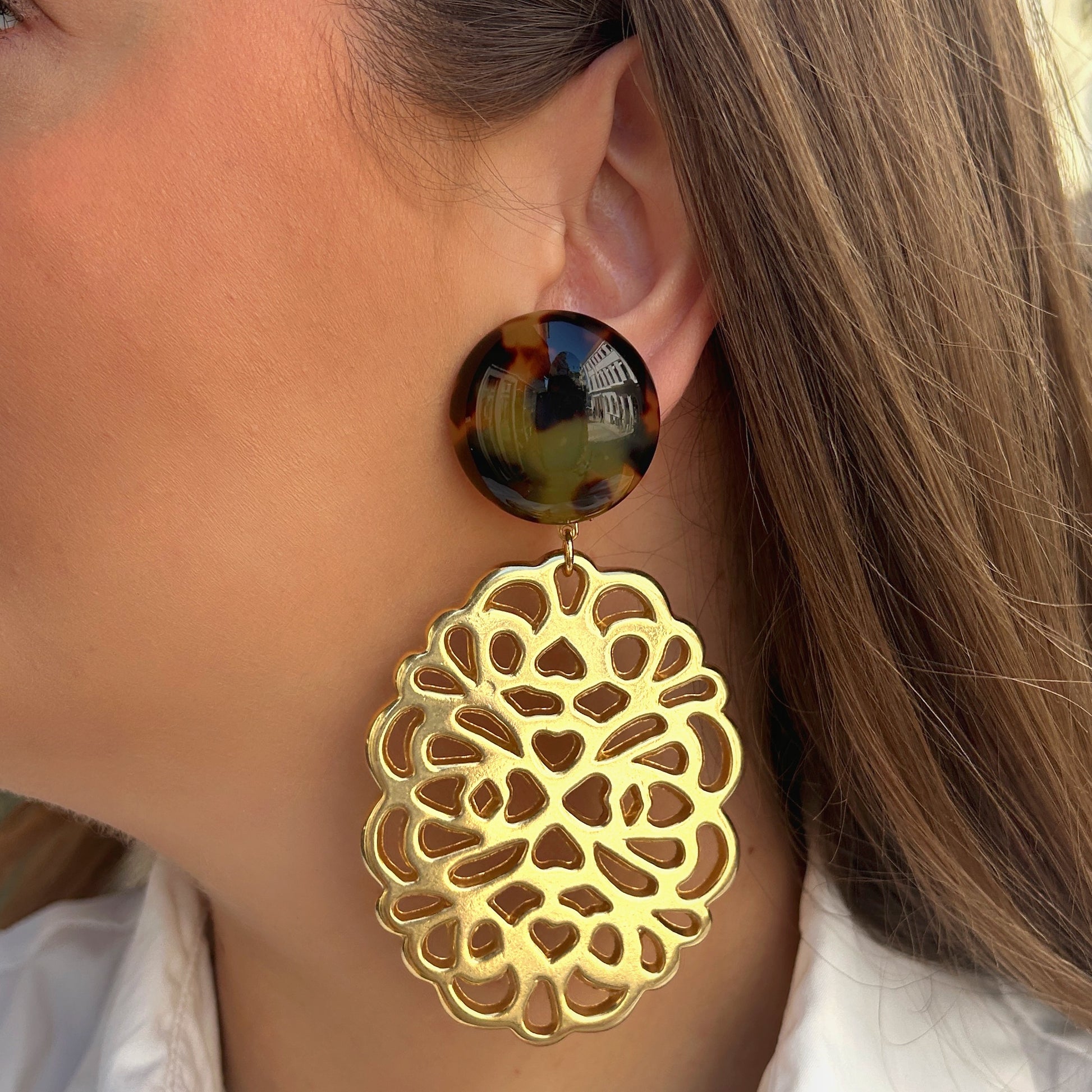 Boucles d’oreilles Elyra Gold Francine Bramli Paris
