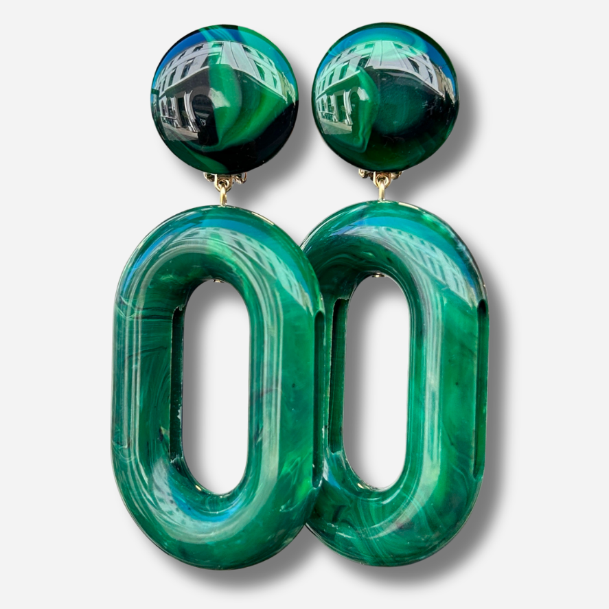 Boucles d’oreilles Gustavia Vert Francine Bramli Paris
