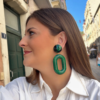 Boucles d’oreilles Gustavia Vert Francine Bramli Paris
