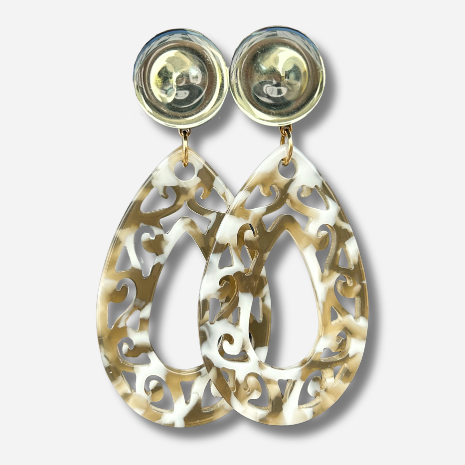 Boucles d’oreilles Isolda Kaki Francine Bramli Paris
