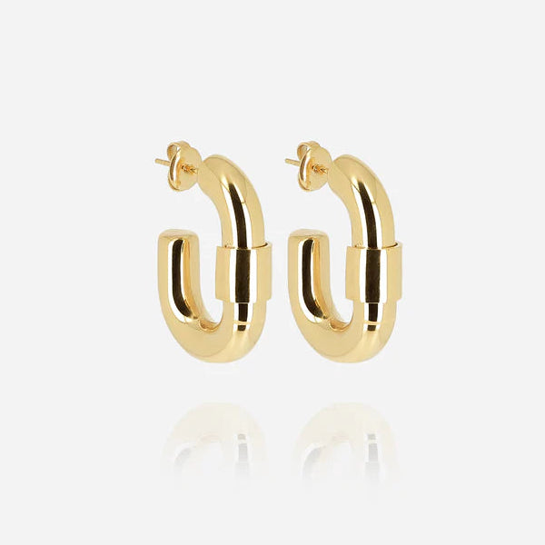 Boucles d’oreilles Lacia ZAG en acier inoxydable doré ou argenté