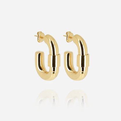 Boucles d’oreilles Lacia ZAG en acier inoxydable doré ou argenté