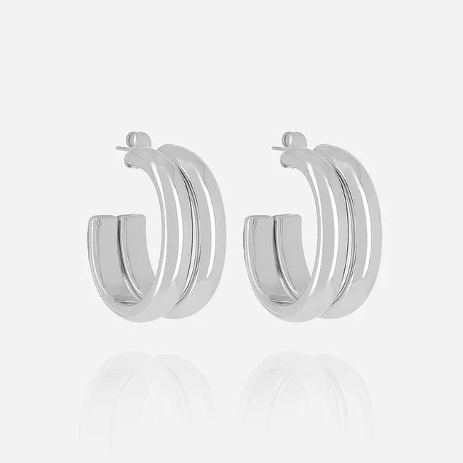 Boucles d’oreilles Lois ZAG en acier inoxydable doré ou argenté