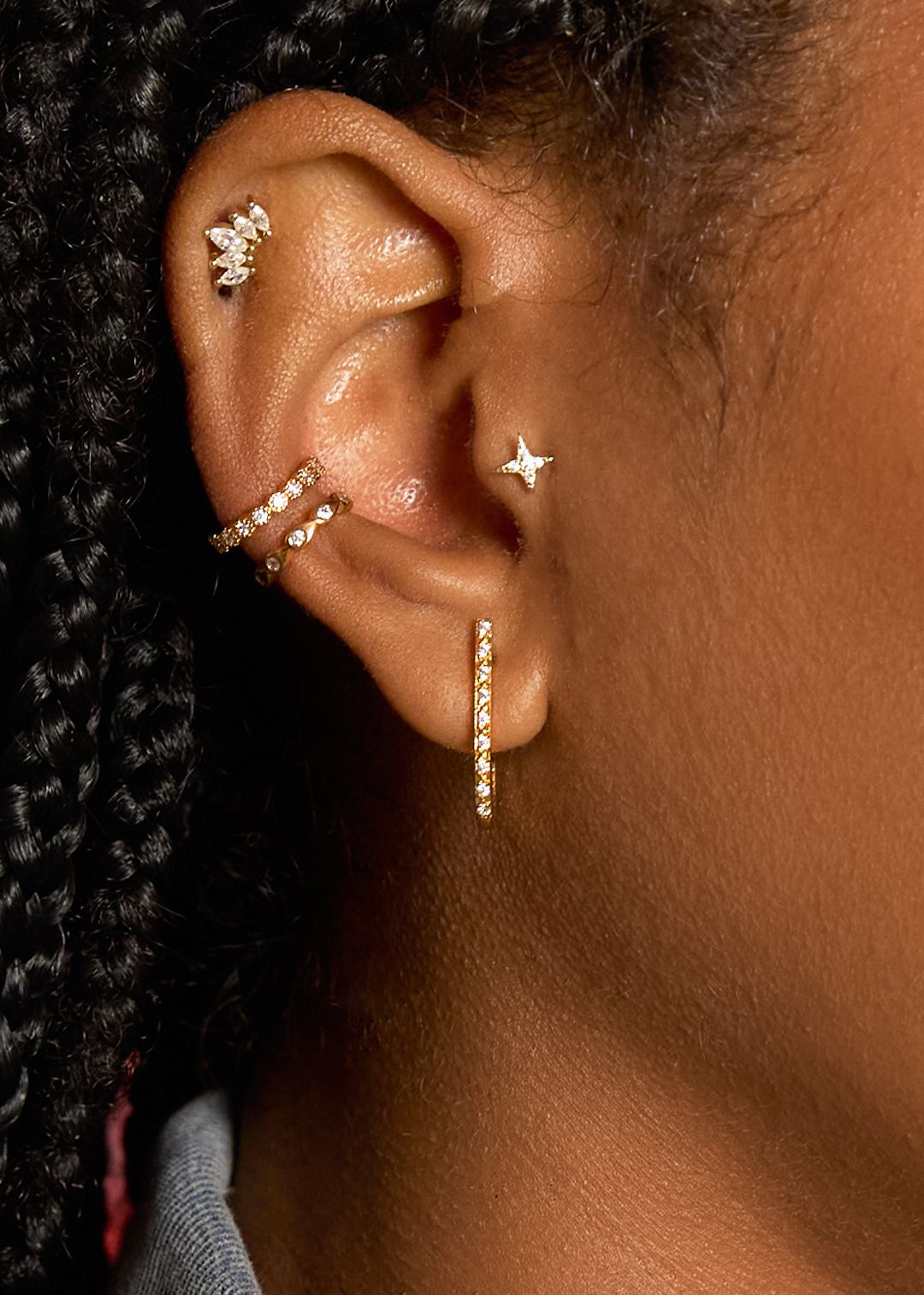 Boucles d’oreilles Long Delhi Mya Bay en accumulation