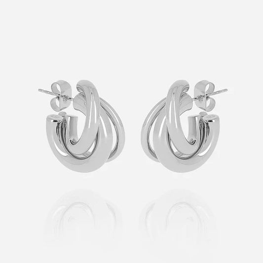 Boucles d’oreilles Lorna ZAG en acier inoxydable doré ou argenté