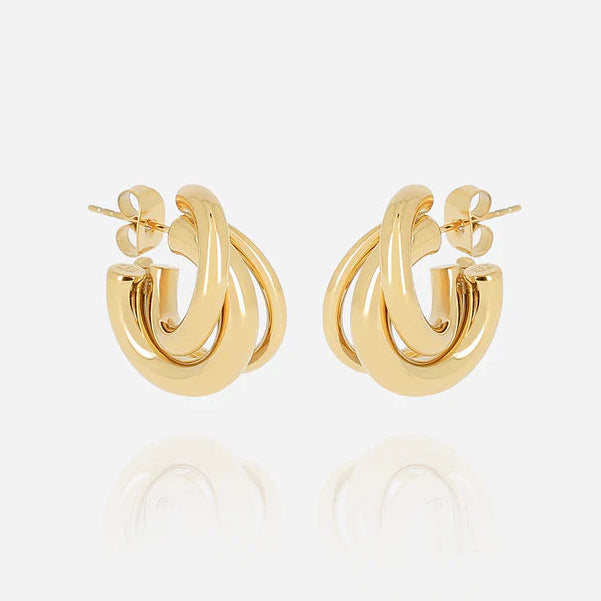 Boucles d’oreilles Lorna ZAG en acier inoxydable doré ou argenté