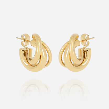 Boucles d’oreilles Lorna ZAG en acier inoxydable doré ou argenté