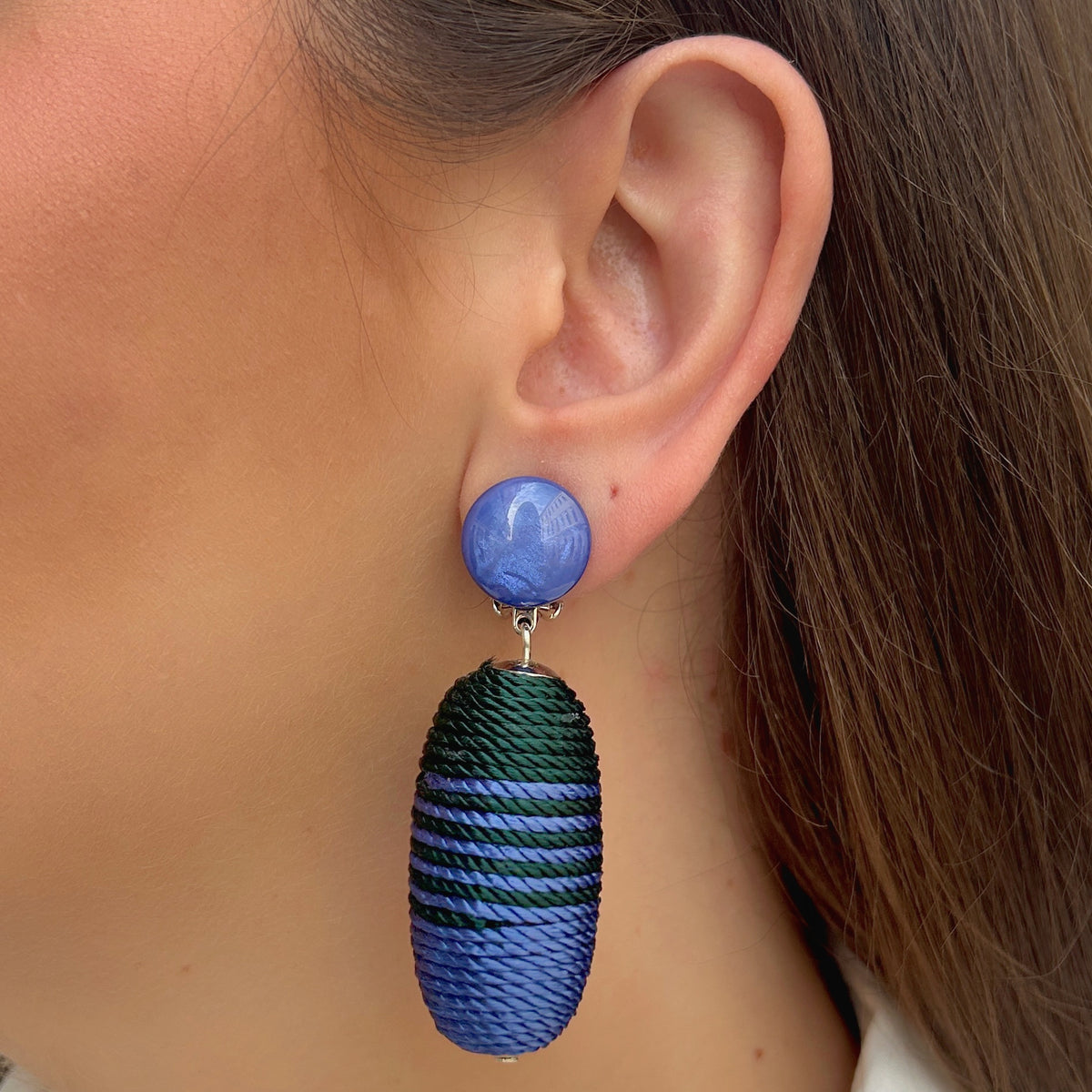 Boucles d’oreilles Lupita Bleu Francine Bramli Paris – Divinity Sète