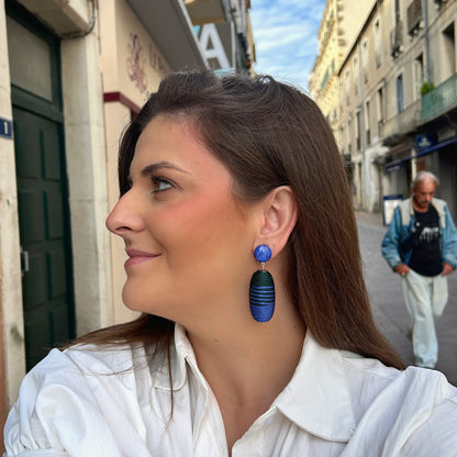 Boucles d’oreilles Lupita Bleu Francine Bramli Paris – Divinity Sète