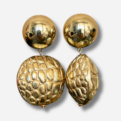 Boucles d’oreilles Maila Gold dorées Francine Bramli Paris
