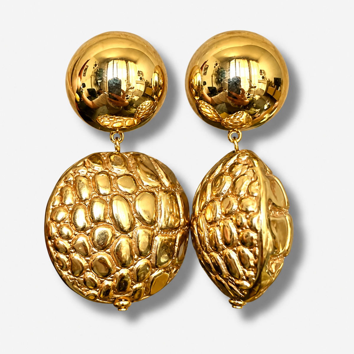 Boucles d’oreilles Maila Gold dorées Francine Bramli Paris
