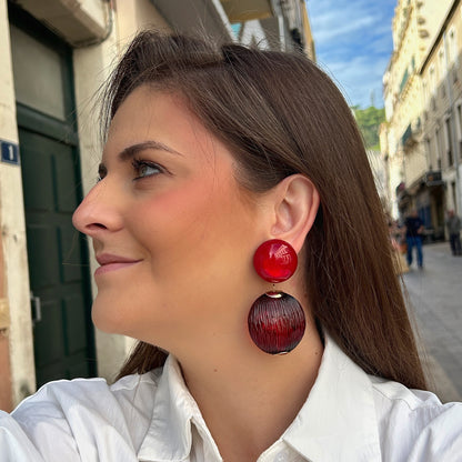 Boucles d’oreilles Milla Rouge Francine Bramli Paris – Divinity Sète