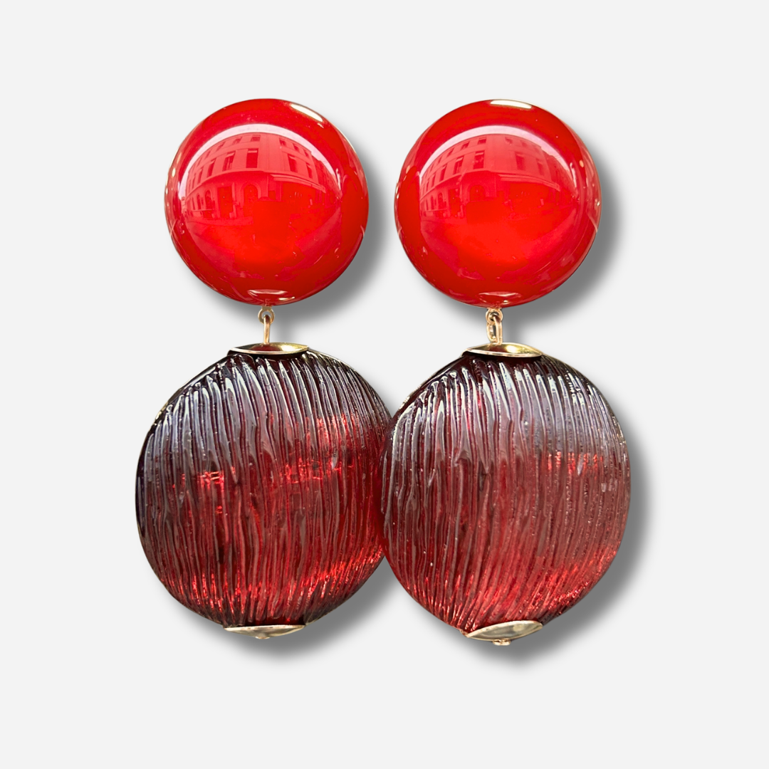 Boucles d’oreilles Milla Rouge Francine Bramli Paris – Divinity Sète