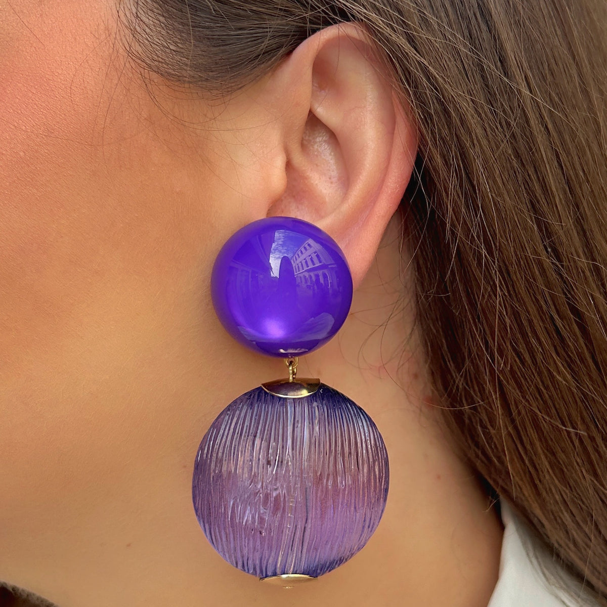 Boucles d’oreilles Milla Violet Francine Bramli Paris – Divinity Sète