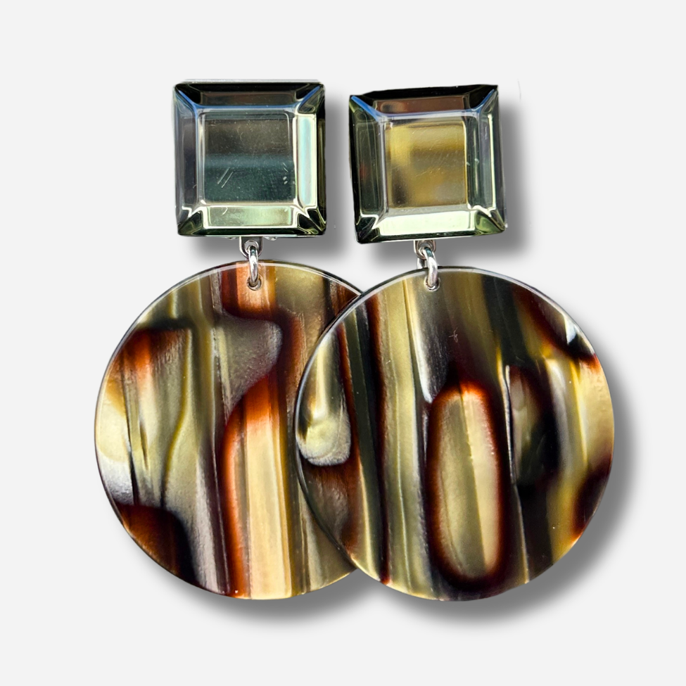 Boucles d’oreilles Mona Onyx Francine Bramli Paris
