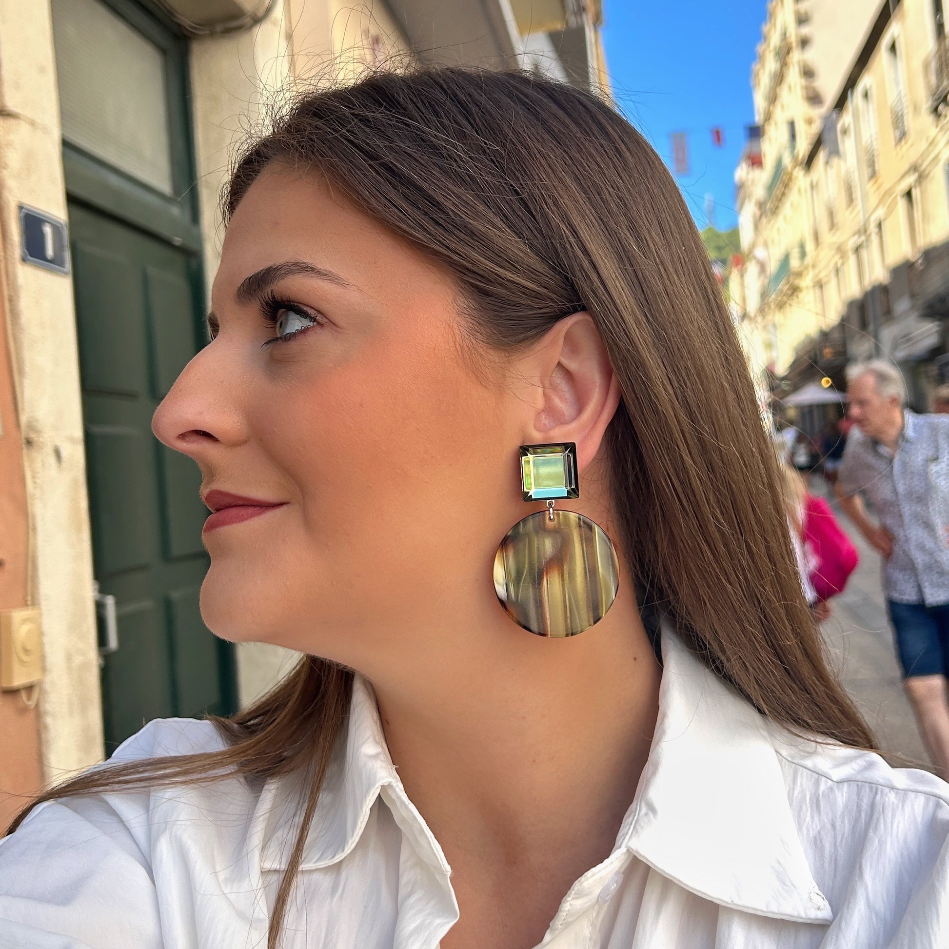 Boucles d’oreilles Mona Onyx Francine Bramli Paris
