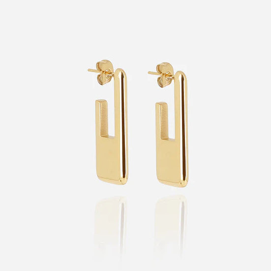 Boucles d’oreilles Nymphe ZAG en acier inoxydable doré ou argenté