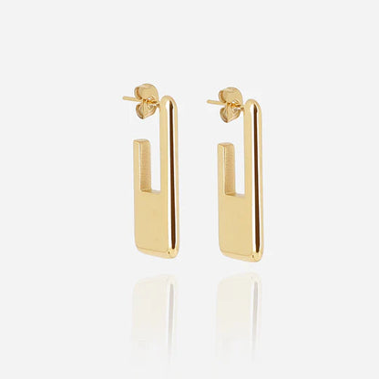 Boucles d’oreilles Nymphe ZAG en acier inoxydable doré ou argenté