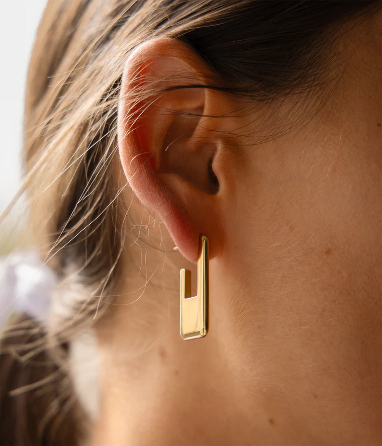 Boucles d’oreilles Nymphe ZAG en acier inoxydable doré ou argenté
