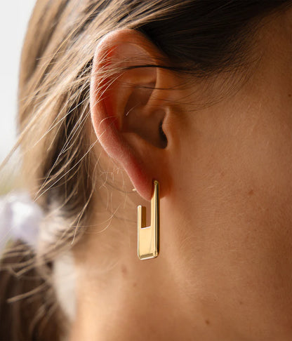 Boucles d’oreilles Nymphe ZAG en acier inoxydable doré ou argenté