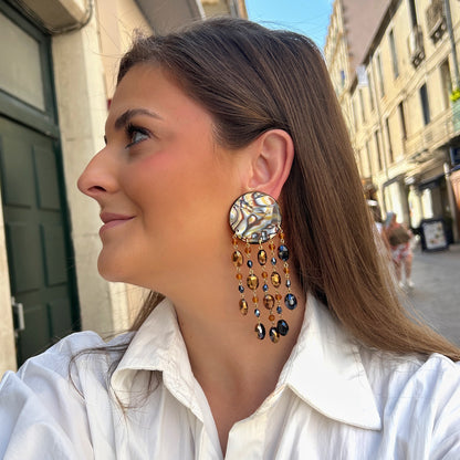Boucles d’oreilles Pampilles Agate Francine Bramli Paris

