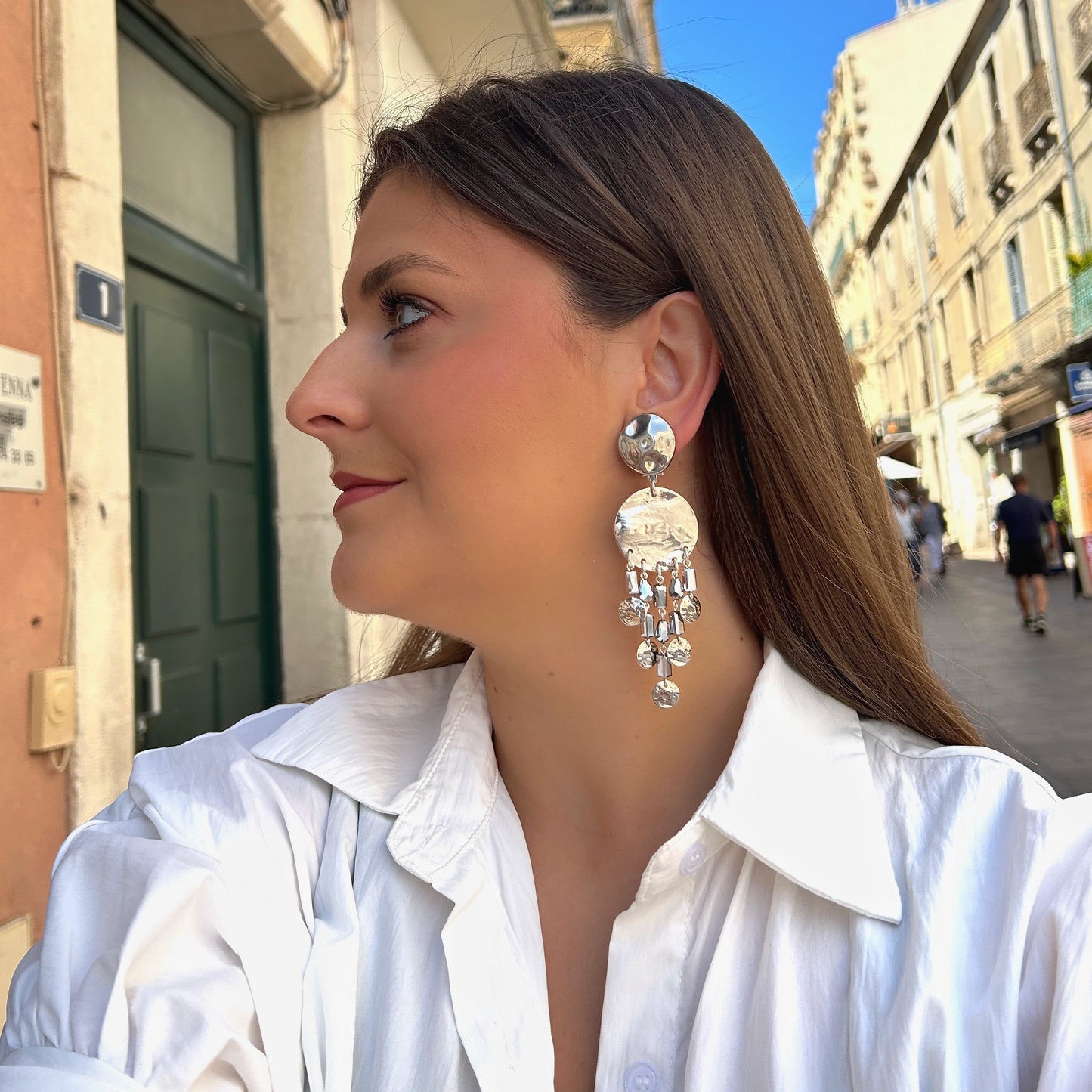 Boucles Pampilles silver XS Francine Bramli Paris pendantes argent